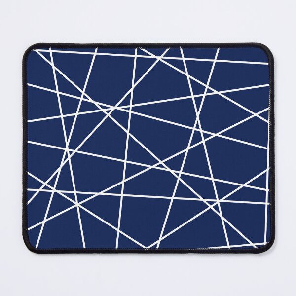 Item preview, Geometric Lines (white/navy blue) designed and sold by Design Minds Boutique.