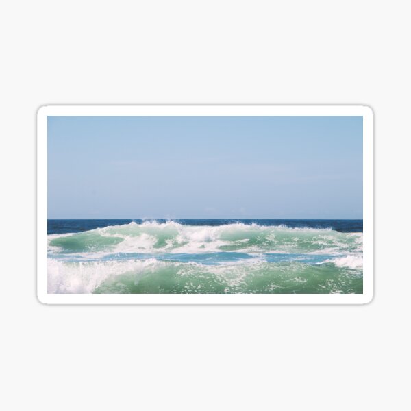 Seafoam Ocean Waves Crashing Sticker
