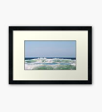 Seafoam Ocean Waves Crashing Framed Print