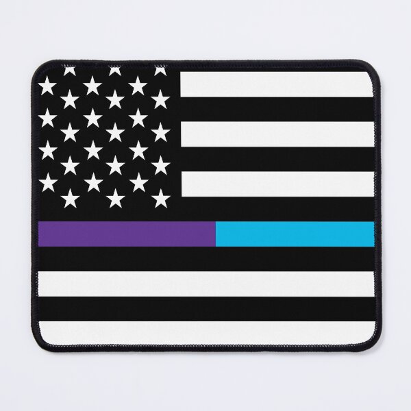 Item preview, AMERICAN FLAG - THIN PURPLE/TEAL LINE designed and sold by WOOFANG.