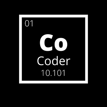 Artwork thumbnail, Coder Periodic Table |Binary software engineer developer programmer geek coder STEM by brinikki