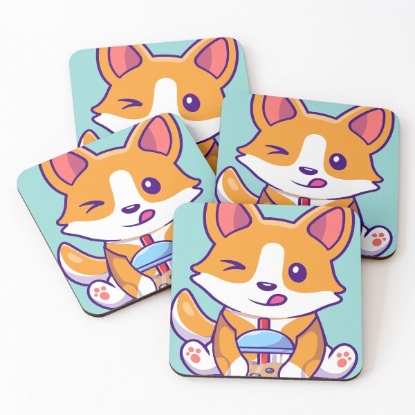 Item preview, cute dog corgi drink milk beautiful lovely cartoon animal best gift for mom dad birthday designed and sold by othmane99.