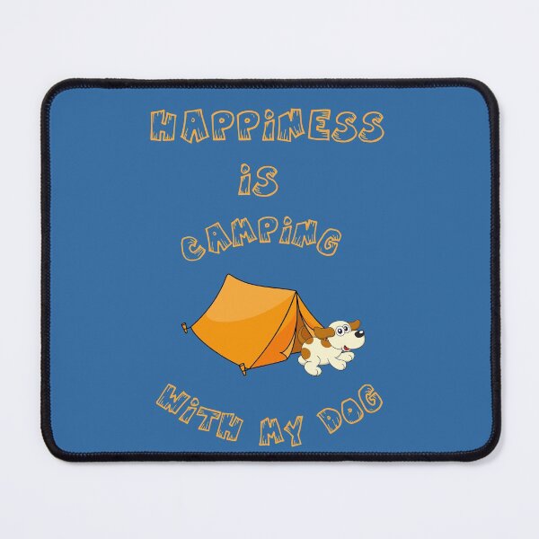 Item preview, Happiness Is Camping With My Dog Tent And A Skipping Pet In Blue designed and sold by LuckyKermit.