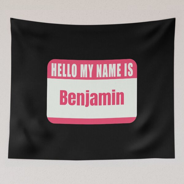 Item preview, Hello My Name Is Benjamin Name Tag  designed and sold by Cafecreative.