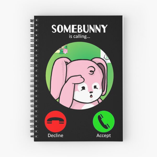Item preview, Somebunny Is Calling (1 : Pink : Dark) designed and sold by the-krisney-way.