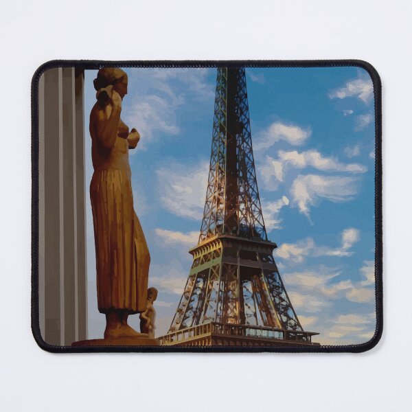 Item preview, Golden statues of the Palais de Chaillot with Eiffel Tower designed and sold by harietteh.