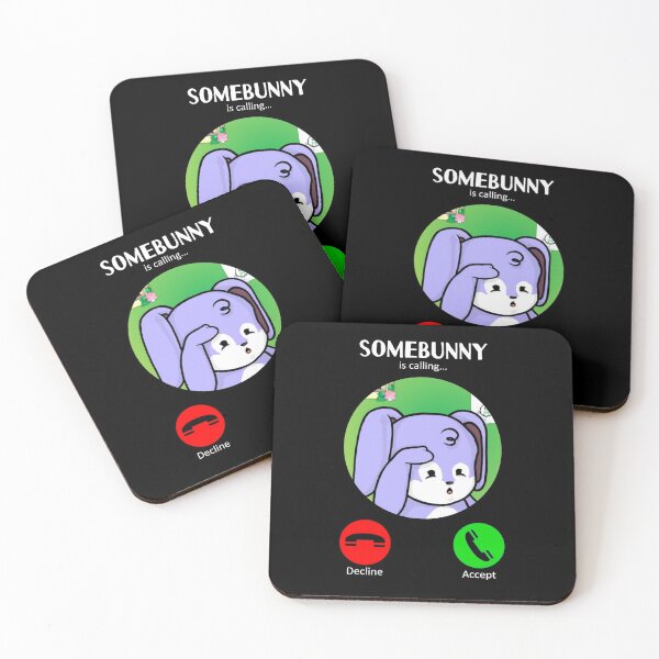 Item preview, Somebunny Is Calling (1 : Blue : Dark) designed and sold by the-krisney-way.