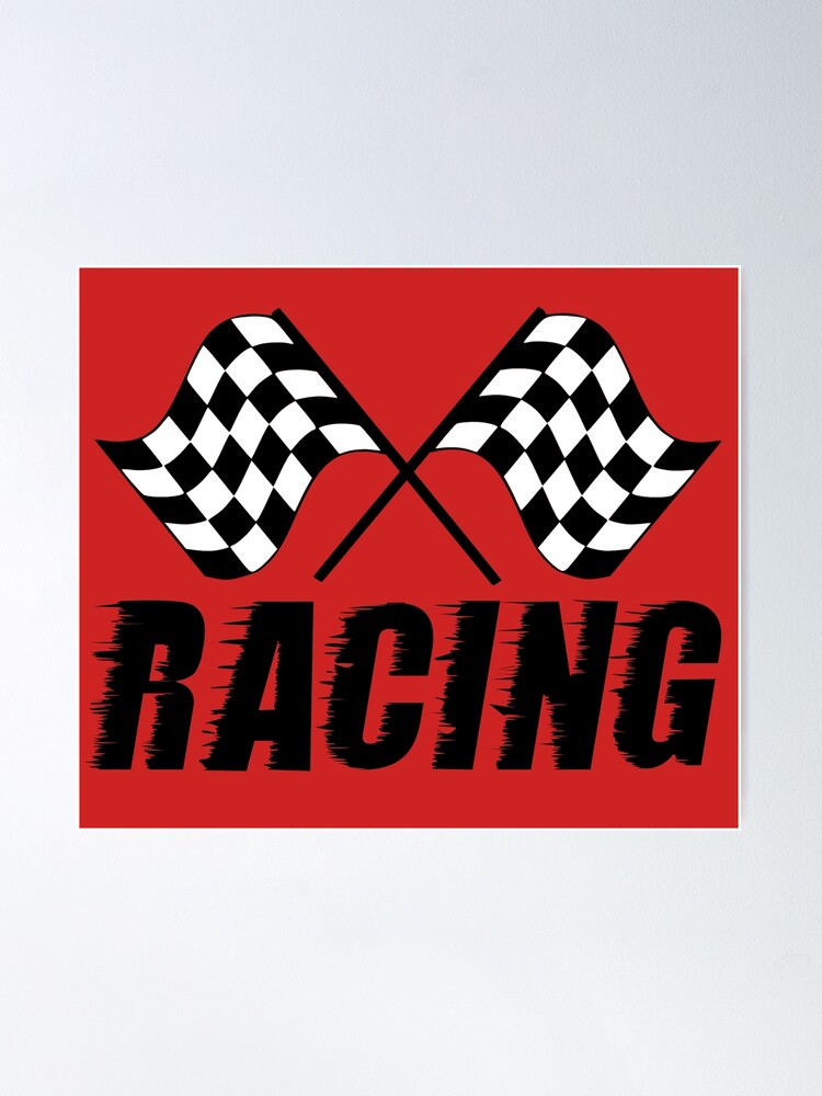 Black and white checkered auto racing flags and finishing tape vector