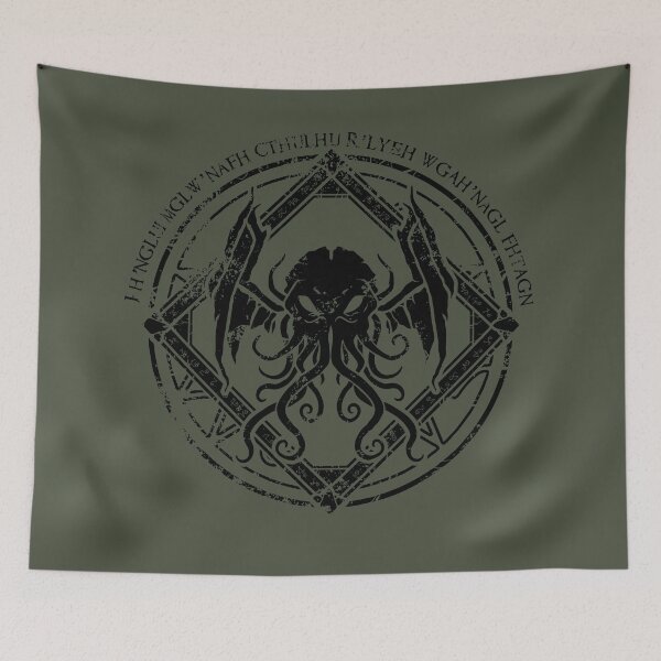 Item preview, Cthulhu - Lovecraft - Distressed chant design designed and sold by zachholmbergart.