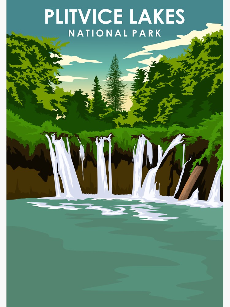 Plitvice Lakes National Park Travel Poster Sticker For Sale By Jorn Van Hezik Redbubble 8048