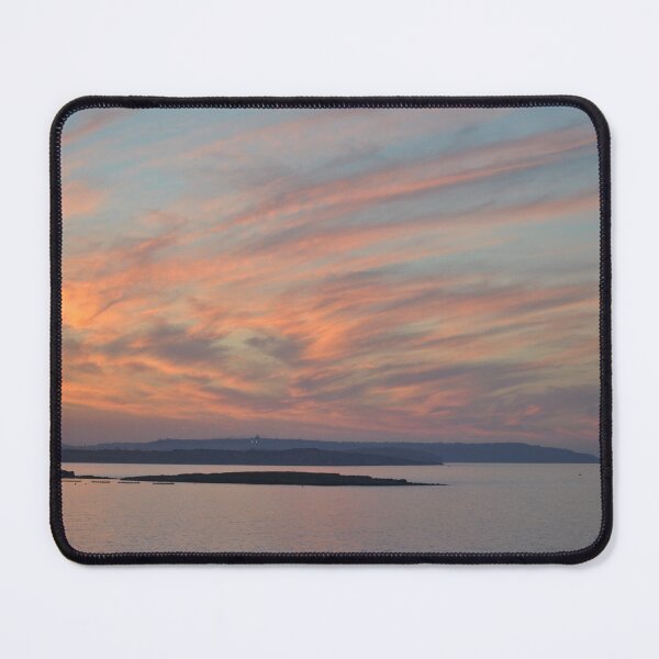 Beautiful Pink and Orange Sunset Sky over the Mediterranean Sea off Malta Mouse Pad