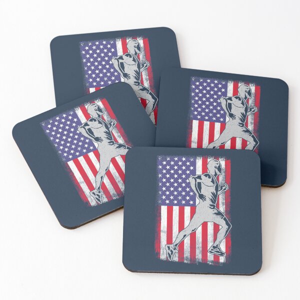 Item preview, USA Flag and a runner silhouette. designed and sold by FontGraphics.