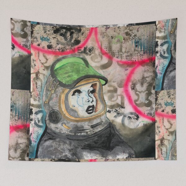 Item preview, Astronaut girl | Graffiti bombing | Pop art | Street-art aesthetics designed and sold by CiceroSpin.