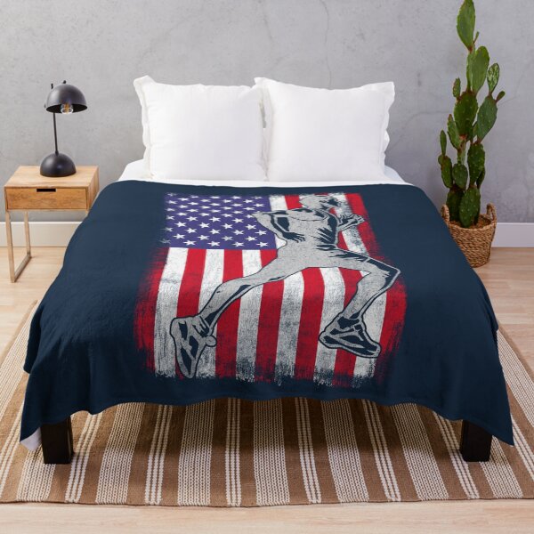 Item preview, USA Flag and a runner silhouette. designed and sold by FontGraphics.