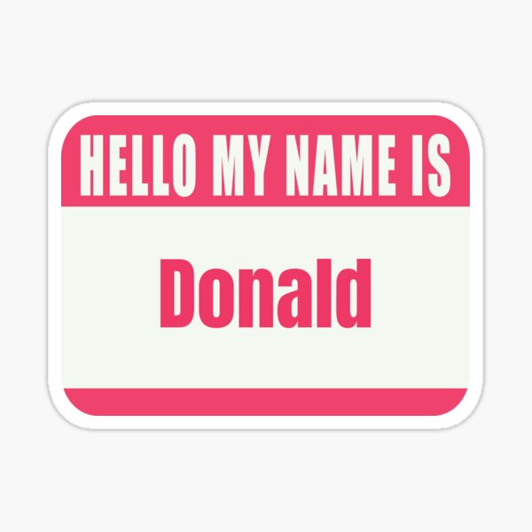 Sticker: Hallo Mein Name Ist Namensschild