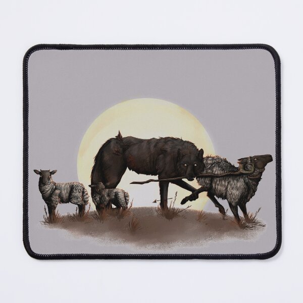 Item preview, The Shepard- Wolf and sheep dark fairytale design designed and sold by Phen-akism.