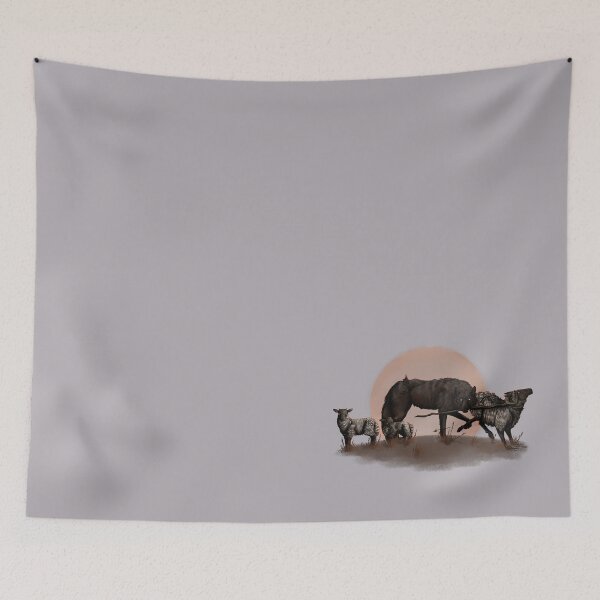 Item preview, The Shepard- Wolf and sheep dark fairytale design designed and sold by Phen-akism.