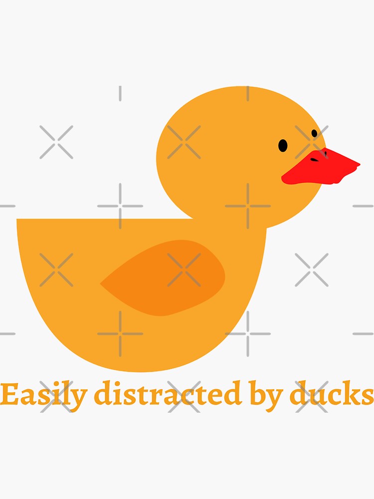 Easily Distracted Ducks Sticker For Sale By Sousaart Redbubble 