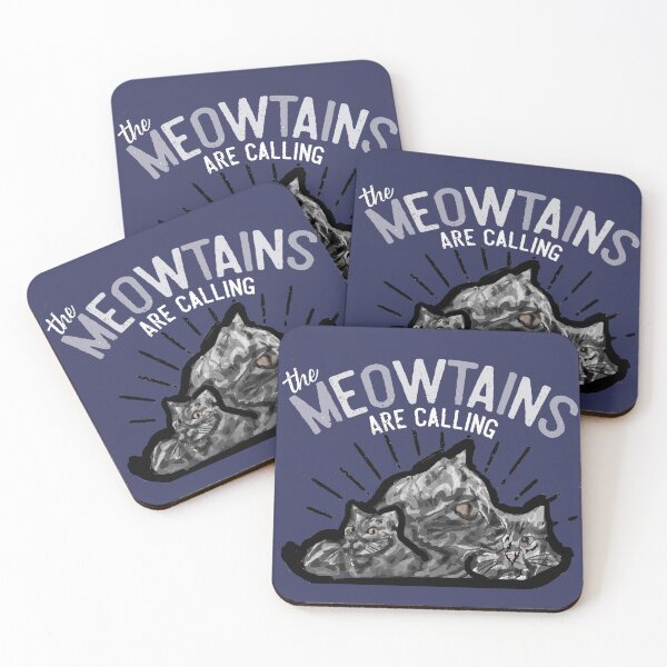 Item preview, THE MEOWTAINS ARE CALLING designed and sold by THE AMERICAN TEEVANGELIST.