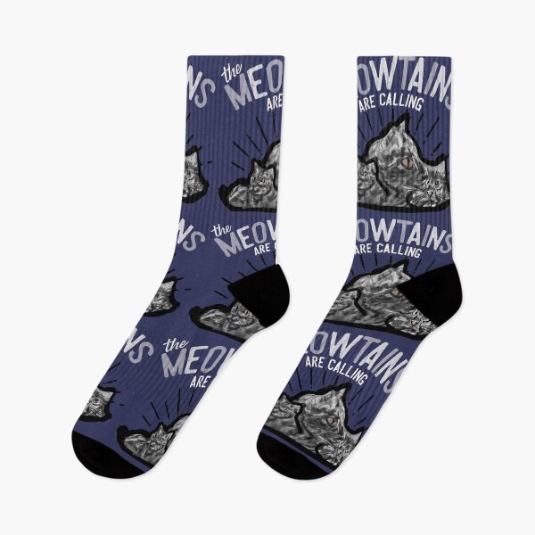 Item preview, THE MEOWTAINS ARE CALLING designed and sold by THE AMERICAN TEEVANGELIST.