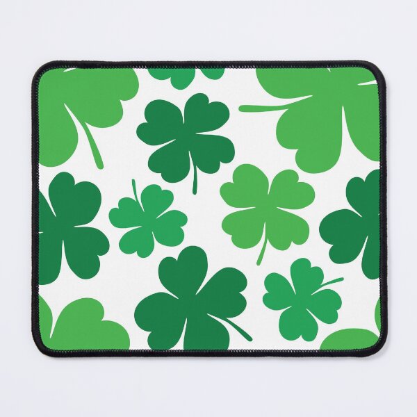 Item preview, Lucky 4 Leaf Clover Pattern (green/white) designed and sold by Design Minds Boutique.