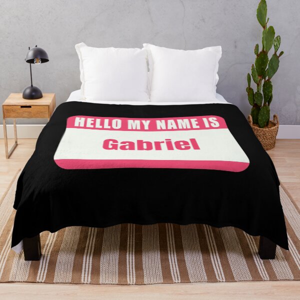 Item preview, Hello My Name is Gabriel Name Tag designed and sold by Cafecreative.