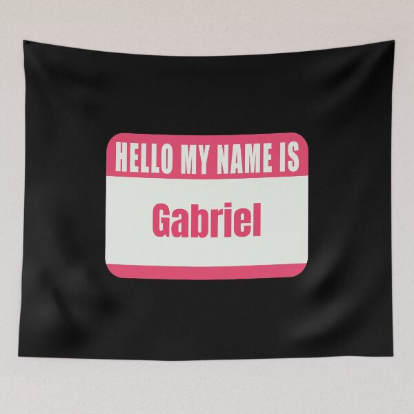 Item preview, Hello My Name is Gabriel Name Tag  designed and sold by Cafecreative.