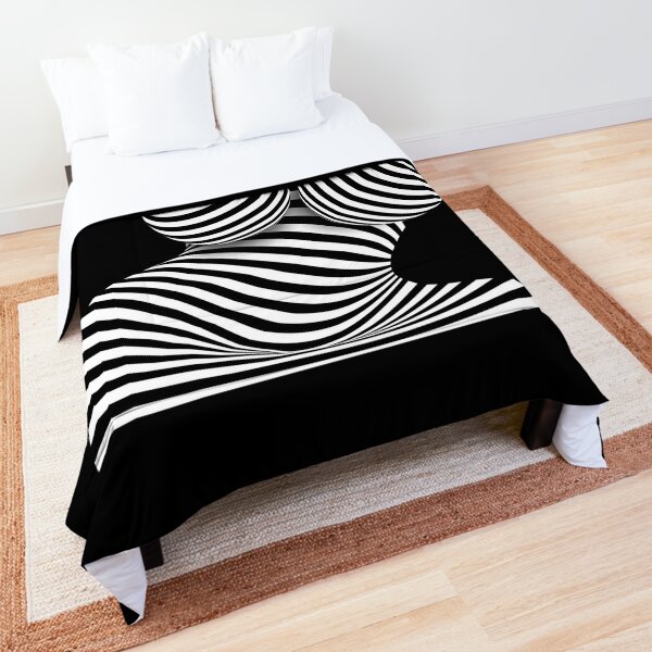 Special Shaped Twisted Black And White Striped Floor Mat - Temu