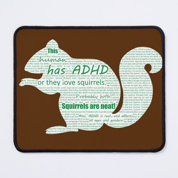 Item preview, ADHD Squirrel (text art)  designed and sold by Amanda1775.