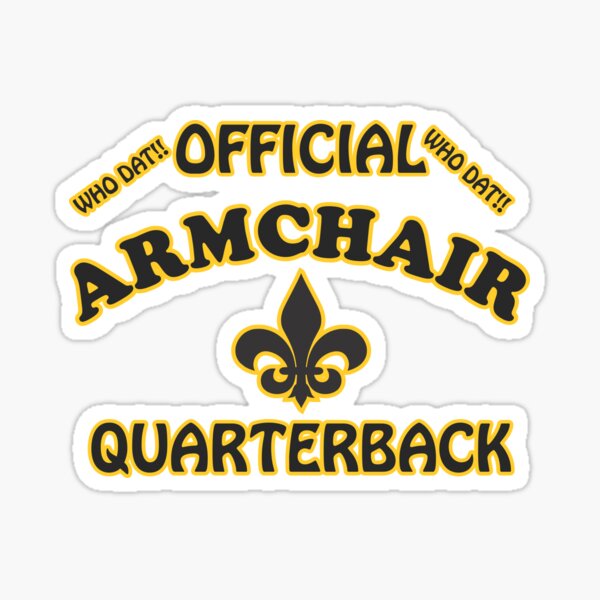 "Official Armchair Quarterback " Sticker by rusticsprings Redbubble