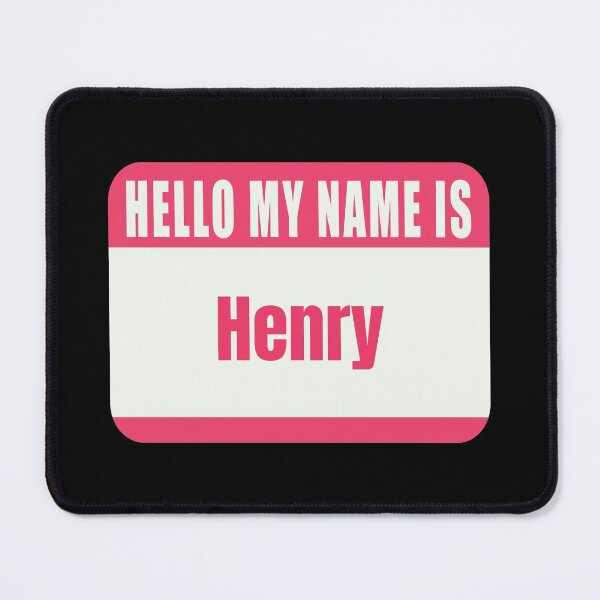 Item preview, Hello My Name is Henry Name Tag  designed and sold by Cafecreative.