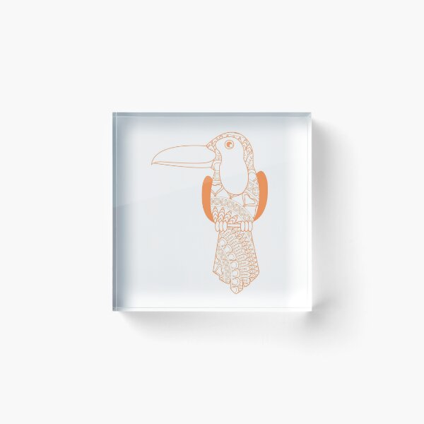 Item preview, Orange toucan mandala designed and sold by YuneDesigns.
