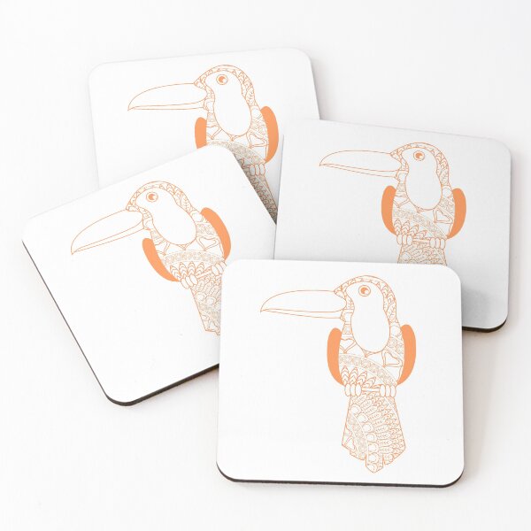 Item preview, Orange toucan mandala designed and sold by YuneDesigns.
