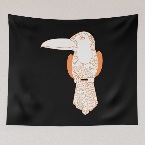 Item preview, Orange toucan mandala designed and sold by YuneDesigns.