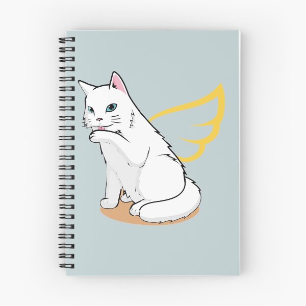 Artikelvorschau, das leben ist gut eine katze macht es besser weißer katzenengel goldflügel entworfen und verkauft von Benchamart.