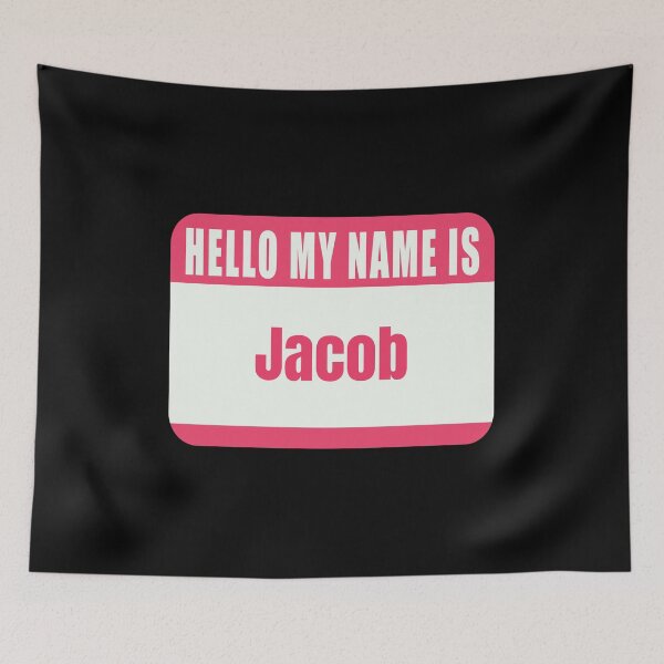 Item preview, Hello My Name is Jacob Name Tag  designed and sold by Cafecreative.