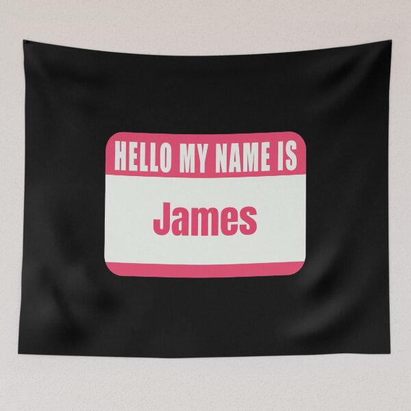 Item preview, Hello My Name is James Name Tag  designed and sold by Cafecreative.