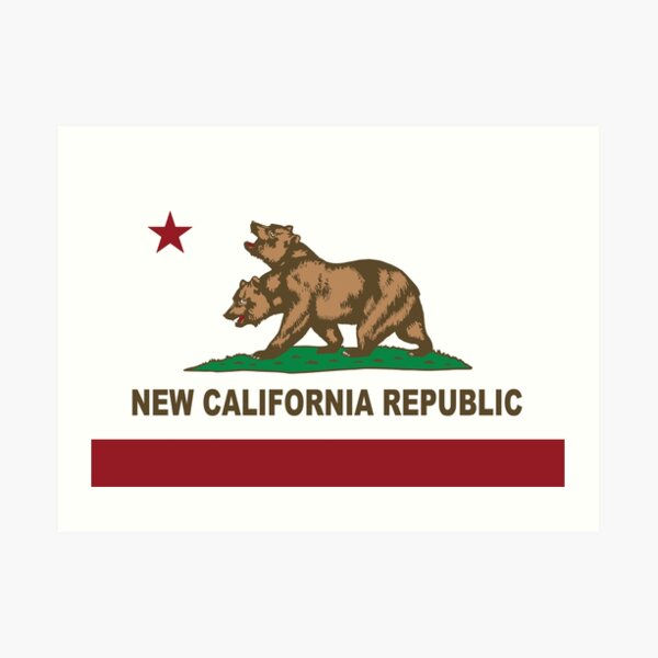 New California Republic Flag Original Art Print