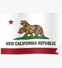 New California Republik Flagge Original Poster