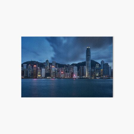 Hong Kong Skyline at Twilight Art Board Print