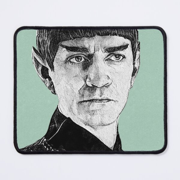 Item preview, Disco Space Dad Monochrome Ink Portrait designed and sold by orionlodubyal.