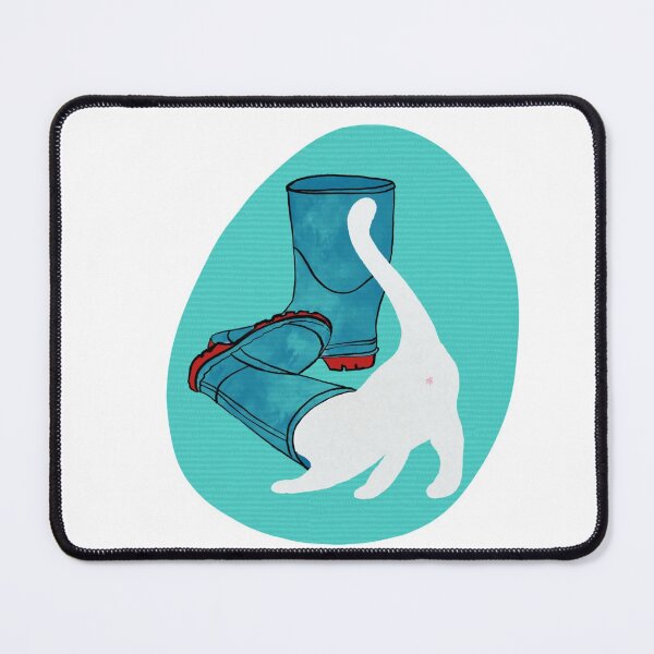 Item preview, Cat Butt - Miso - White Cat- Curious Cat Series designed and sold by RosalieReeves.