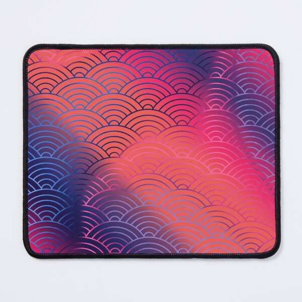 Item preview, Japanese Seigaiha Wave Abstract Purple Yellow Pink Gradient Pattern  designed and sold by IrinchiDE.