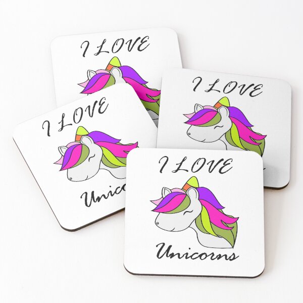 Item preview, I Love Unicorns - Pretty Colorful Design designed and sold by davidmurtagh.