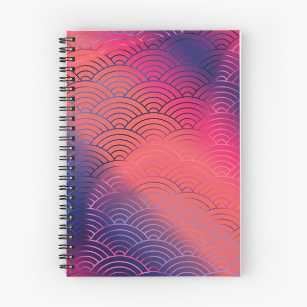 Item preview, Japanese Seigaiha Wave Abstract Purple Yellow Pink Gradient Pattern  designed and sold by IrinchiDE.