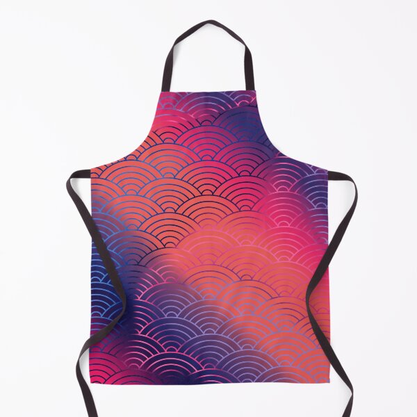 Item preview, Japanese Seigaiha Wave Abstract Purple Yellow Pink Gradient Pattern  designed and sold by IrinchiDE.