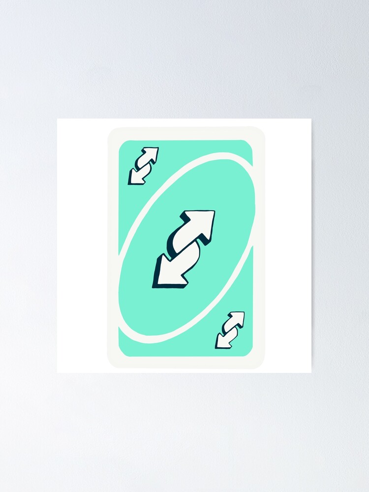 Uno Reverse Card Blue | Sticker