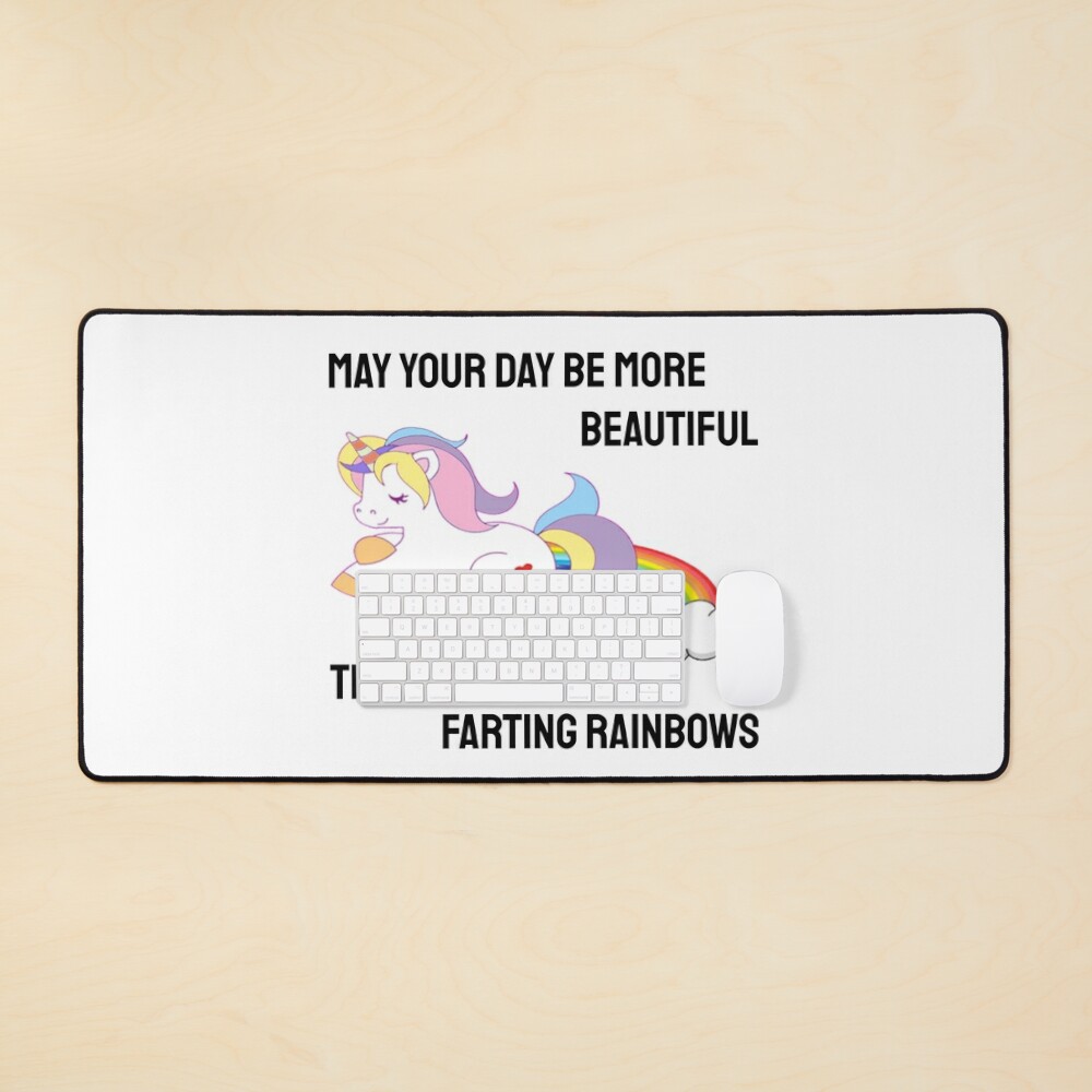 Funny magical unicorn farting rainbows in pastel birthday wish for kids  Greeting Card for Sale by portrait4you