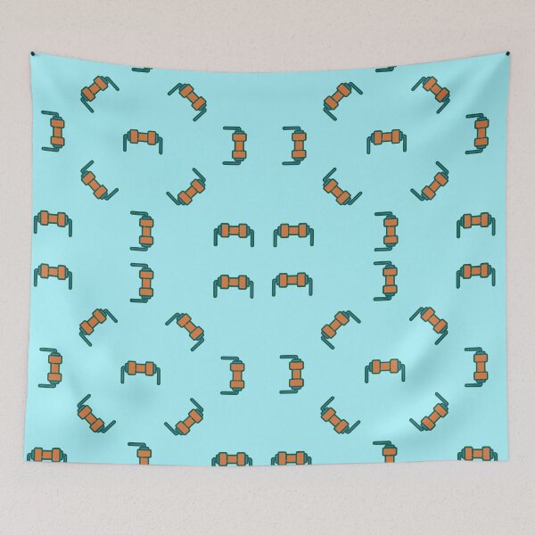 Item preview, Resistors pattern, electronics components collage designed and sold by EngineersArt.