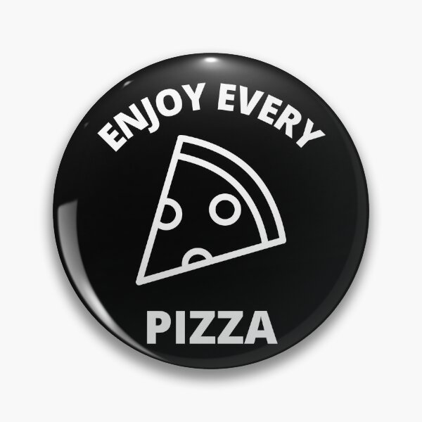 Item preview, Enjoy Every Pizza Simple Black And White Black Version designed and sold by LuckyKermit.